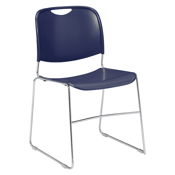 Plastic Stack Chair, Navy